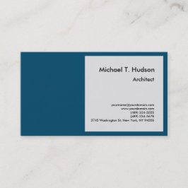 Tarjeta De Visita Minimalista simple arquitecto de plástico gris océ