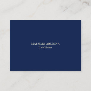 Tarjeta De Visita Minimalista Simple Plano Moderno Original Azul Mar
