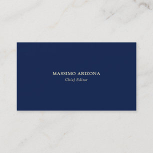 Tarjeta De Visita Minimalista Simple Plano Moderno Original Azul Mar