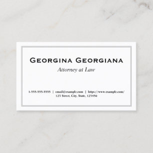 Tarjeta De Visita Minimalista, simple y elegante con la línea