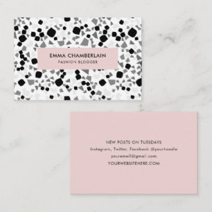 Tarjeta De Visita Minimalista Terrazzo Imprimir Personalizado modern