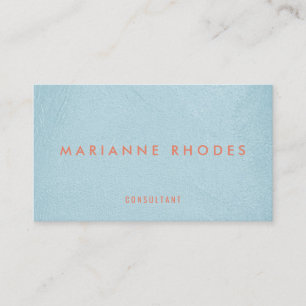 Tarjeta De Visita Minimalista textura azul moderna