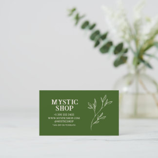 Tarjeta De Visita Minimalista Verde Bonito 