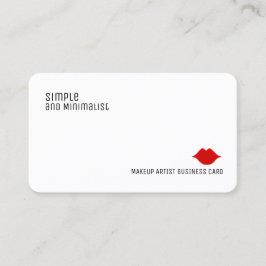 Tarjeta De Visita minimalista y elegante belleza de maquillaje