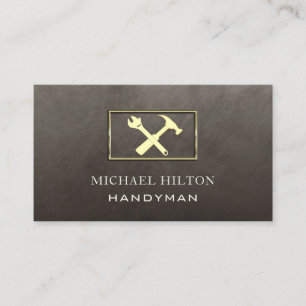 Tarjeta De Visita Minimalista y elegante herramienta de oro