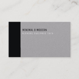 Tarjeta De Visita minimalista y moderno elegante negro/gris
