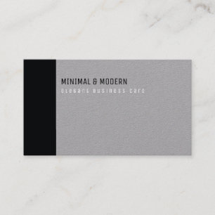 Tarjeta De Visita minimalista y moderno elegante negro/gris