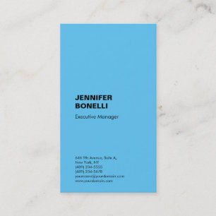 Tarjeta De Visita Minimalista y profesional azul moderno