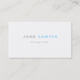 Tarjeta De Visita Minimalistic Businesscard moderna sencilla white
