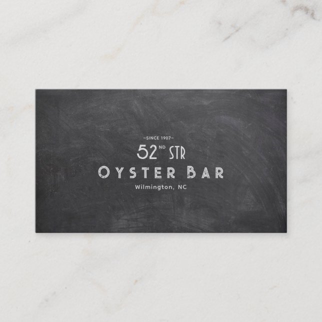 Tarjeta De Visita Minimalistic Chalkboard Style (Anverso)