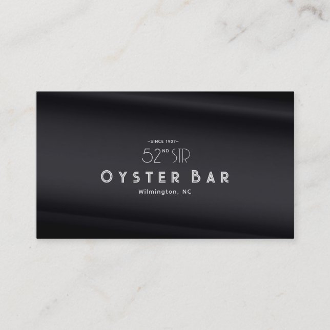 Tarjeta De Visita Minimalistic Deco Style | Black Pearl (Anverso)