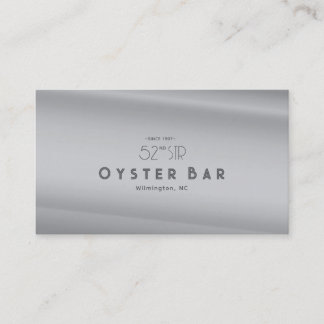 Tarjeta De Visita Minimalistic Deco Style | Silver Pearl
