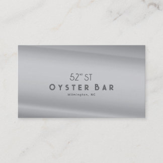 Tarjeta De Visita Minimalistic Deco Style | Silver Pearl