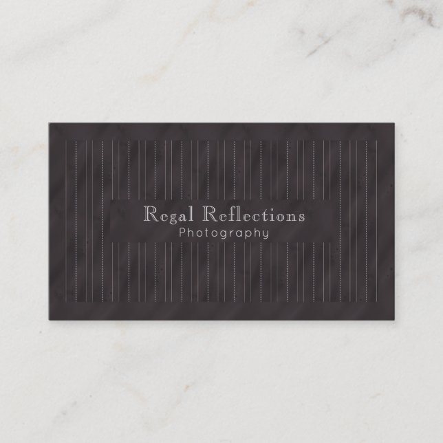Tarjeta De Visita Minimalistic PinStripes (Charcoal) (Anverso)