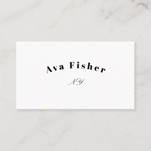 Tarjeta De Visita Minimalistic profesional elegante Rétro (Anverso)
