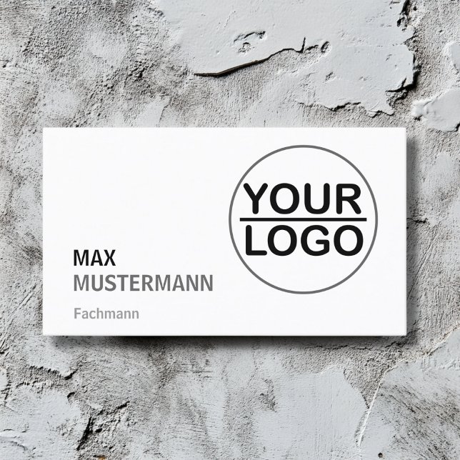 Tarjeta De Visita Minimalistisch Visitenkarten mit LOGO (Subido por el creador)