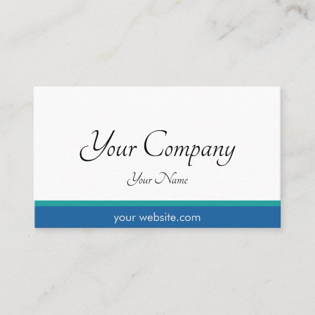 Tarjeta De Visita Mínimo azul profesional (Anverso)