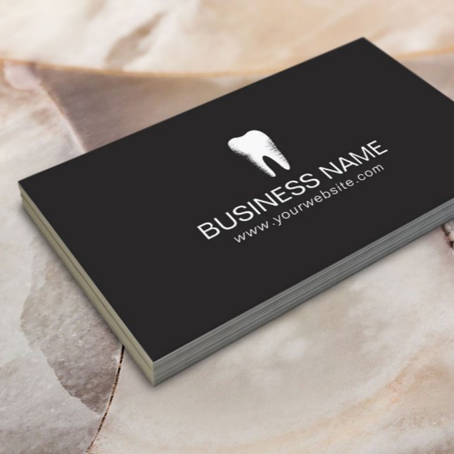 Tarjeta De Visita Mínimo cuidado dental dentario simple para dentist (Subido por el creador)
