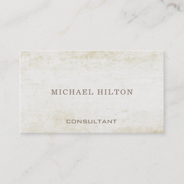 Tarjeta De Visita Mínimo elegante piedra de cepas planas (Anverso)