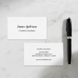 Tarjeta De Visita Mínimo Elegante Profesional 