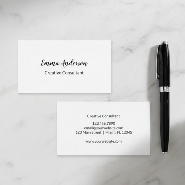 Tarjeta De Visita Mínimo Elegante Profesional  (Subido por el creador)