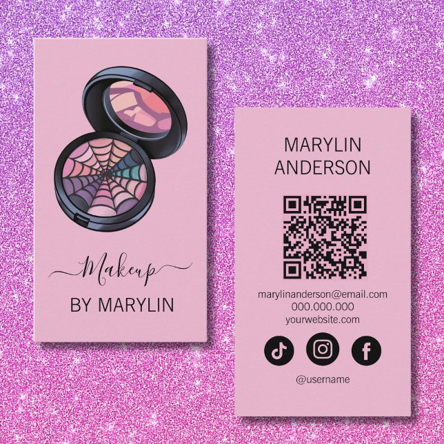 Tarjeta De Visita Mínimo Gótico Mínimo Polvo Maquillaje (Subido por el creador)