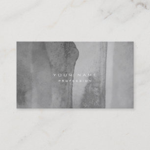 Tarjeta De Visita Mínimo gris de Monochrom de la pared sucia de