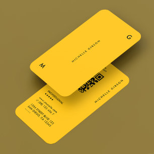 Tarjeta De Visita Mínimo Marketing Profesional Amarillo