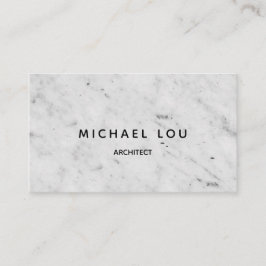 Tarjeta De Visita Mínimo moderno de mármol blanco profesional