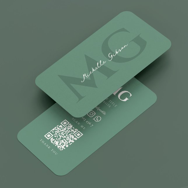 Tarjeta De Visita Mínimo moderno Dusty Profesional Verde azulado Sim (Minimal Modern Dusty Teal Professional Simple Business Card
)