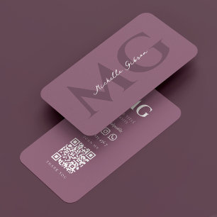 Tarjeta De Visita Mínimo moderno profesional Dusty Pink