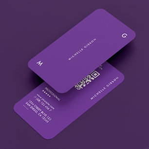 Tarjeta De Visita Mínimo moderno profesional Royal Purple