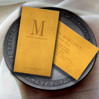 Mínimo Monograma Saffron Oro Amarillo