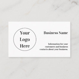 Tarjeta De Visita Mínimo Personalizado moderno negro y blanco