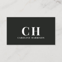 Mínimo Profesional Monograma Simple Negro