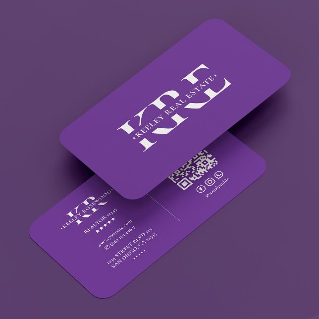 Tarjeta De Visita Mínimo Profesional Royal Purple Modern (Minimal Professional Royal Purple Modern Business Card
)