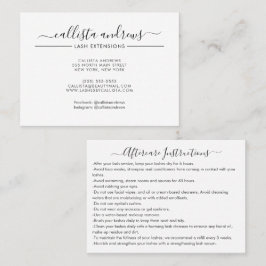 Tarjeta De Visita Mínimo Sencillo Guión Blanco Negro Lazas Después D