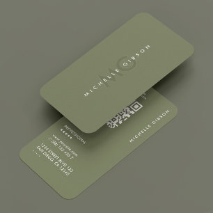 Tarjeta De Visita Mínimo Sensación Simple Moderno De Iniciales Profe