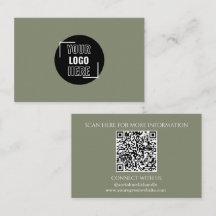 Mínimo Su Logotipo Aquí Sage Green QR Code