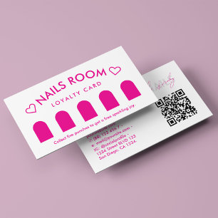 Tarjeta De Visita Mínimo Terapia Nal Spa Lealtad Rosa