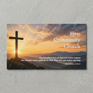 Tarjeta De Visita Ministerio pastoral con cruz