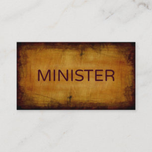 Tarjeta De Visita Ministro Antique Brushed
