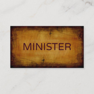 Tarjeta De Visita Ministro Antique Brushed