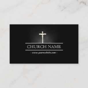 Tarjeta De Visita Ministro cruzado santo del pastor de la iglesia