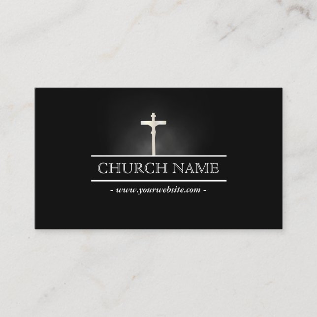 Tarjeta De Visita Ministro cruzado santo del pastor de la iglesia (Anverso)