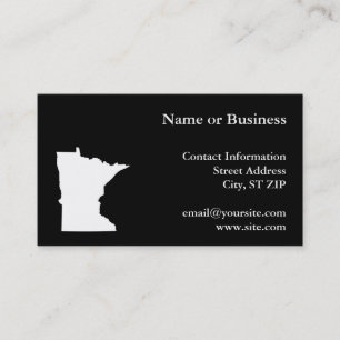 Tarjeta De Visita Minnesota en blanco y negro