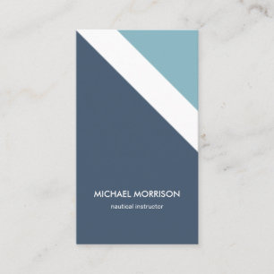 Tarjeta De Visita Mint blue nautical stripes modern masculine smart