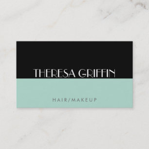 Tarjeta De Visita Mint Green / Black