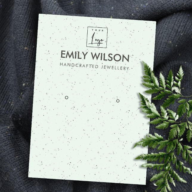 TARJETA DE VISITA MINT GREEN CERAMIC TEXTURA EARRING SHPLAY LOGO (Subido por el creador)