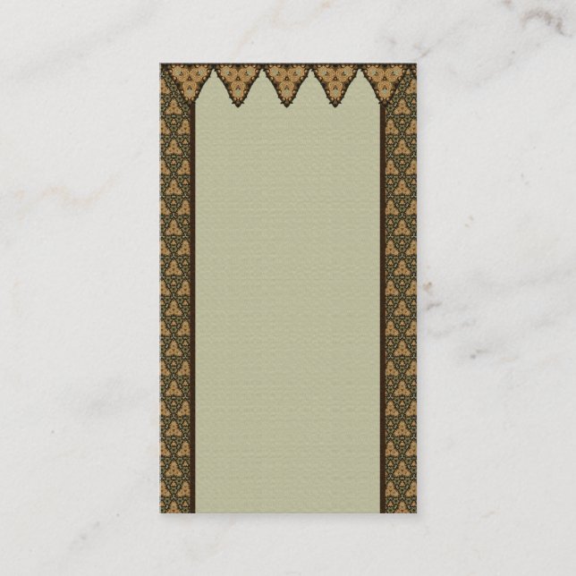Tarjeta De Visita Mint Green marroquí y Tan (Anverso)